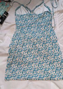 Mini A Line Blue Preety Summer Dress 🤍