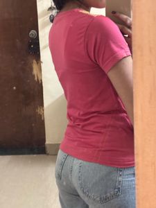 Vibrant Pink Casual T-Shirt