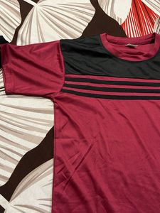 Adidas Men's Maroon T-Shirt