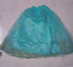 Gorgeous Sky Blue &amp; Gold Ethnic Party Wear 👗