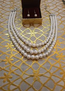 Elegant Multi-Strand Pearl Necklace Set