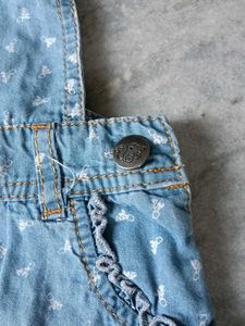 Baby Denim Overalls with Cute Print