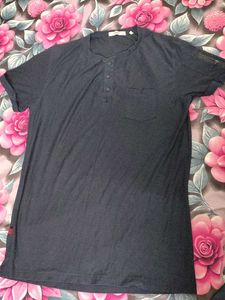 Men's Dark Blue Henley T-Shirt