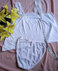 Lace Trim Cami &amp; Panty Set