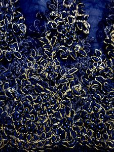 Navy Blue Embroidery Net Material