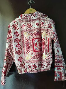 Patterned Button-Down Top