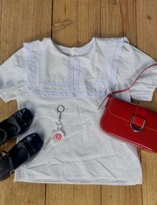 Lace Collar Top