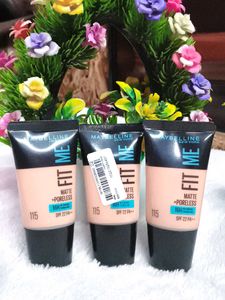 Pack of 3 Maybelline New York Liquid Foundation, M