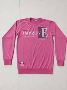 Pink Graphic Print Long Sleeve Top