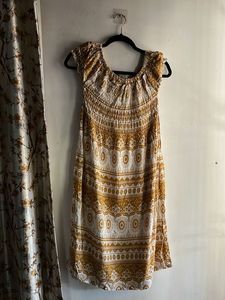 Boho Print Off-Shoulder Dress