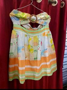 Vintage Tie Up Strapless Frock 🎀