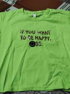 Happy Smile Sequin crop top