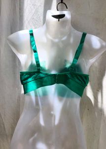 Emerald Green Lace Trim Bra
