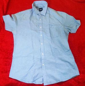 Men's Blue Short Sleeve Shirt