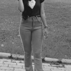 Grey Flare Jeans