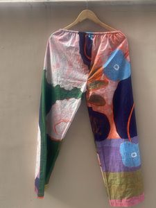Colorful Abstract Print Pants