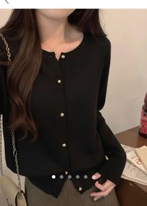 Classic Black Button Cardigan