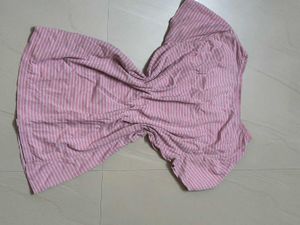 Cute Pink Striped Tunic Top