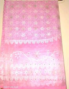 Pink Embroidered Saree