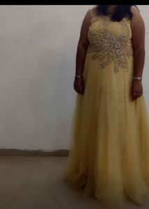 Stunning Yellow Embellished Gown