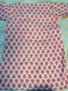 Pink Floral Print Kurta