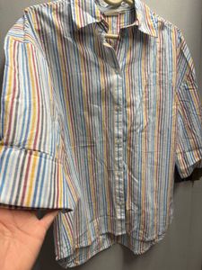 Colorful Striped Button-Up Shirt