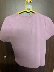 Lavender Cut-Out Crop Top