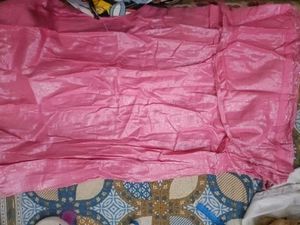 Heavy Work Blouse &amp; Shimmer Peticot In Pink