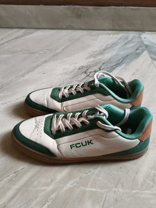 f*ck green white sneakers