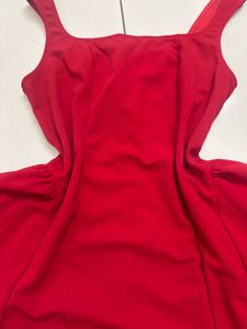 Chic Red A-Line Dress