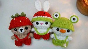 Crochet Bunny Keychains
