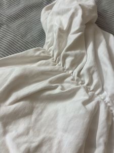 White Ruched Tube Top