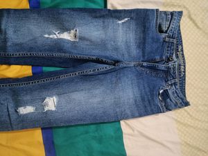 Blue Mid Rise Jeans