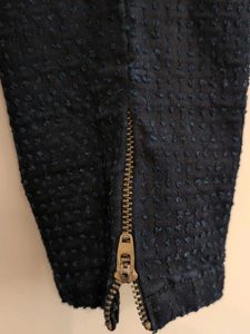 Sassy NavyBlue knit designer skinny Jeans- dotted