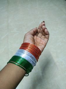 Tri Colour Bangles Of Set 24