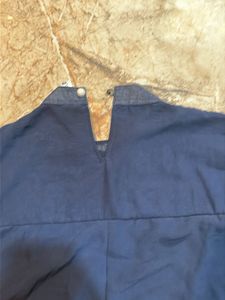Navy Blue Embellished Top