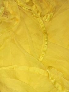 Yellow Embroidered saree