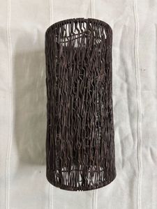 Brown Woven Vase/ Candle Holder