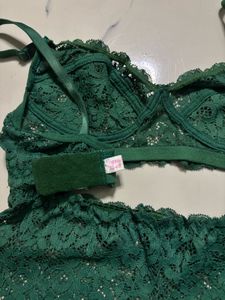 Lace Bralette and Shorts Set
