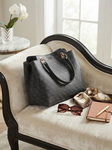 Guess 1981 Monogram Tote Bag - Black