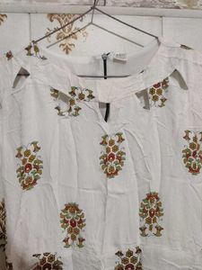 White Printed Kurta