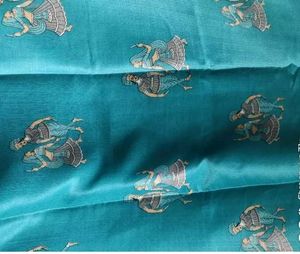 Women Khadi Silk Designer Saree Blue And Grey