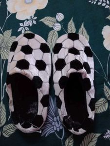 football themed bathroom slippers