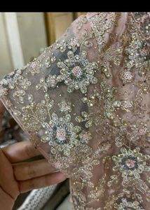 Shrug Pettern Layered Dimond Work Gown