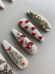 Embroidered Floral Hair Clips any 15