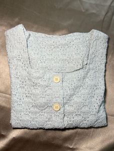 Light blue crop Top