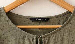 Olive Green Tassel Tie Crop Top