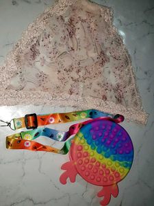 Lace Trimmed Briefs with Fun Lanyard