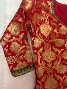 Elegant Ethnic Red &amp; Gold Kurta