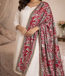 Elegant Maroon Printed Dupatta